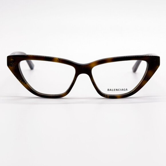 NEW BALENCIAGA EYEGLASSES BB0128O 005 CAT EYE DARK HAVANA WOMEN EYEWEAR BALENCIA - Picture 3 of 9